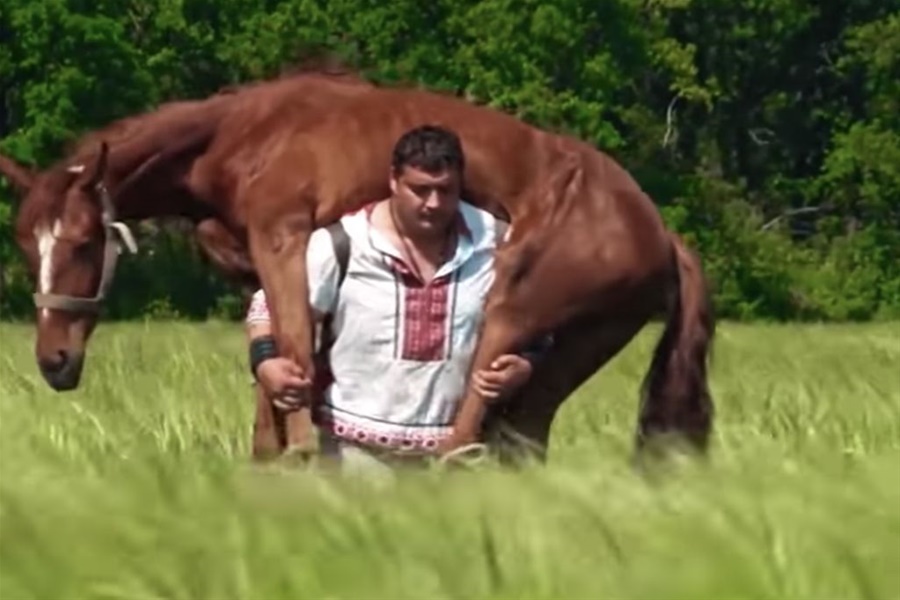 Ο πιο δυνατός άνθρωπος στον κόσμο – Σηκώνει άλογο στους ώμους του